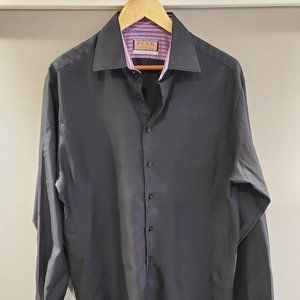 Thomas PINK Black Dress Shirt - French Cuff